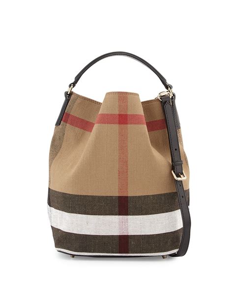 burberry ashby bucket bag uk|BURBERRY Canvas Mega Check Medium Ashby Bucket Bag .